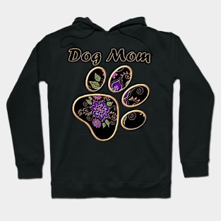 Dog Mom With Paw Hoodie